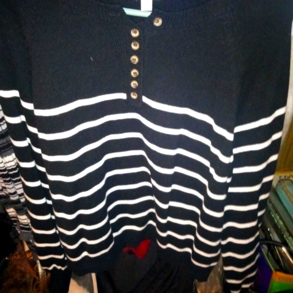 Black and white sweater